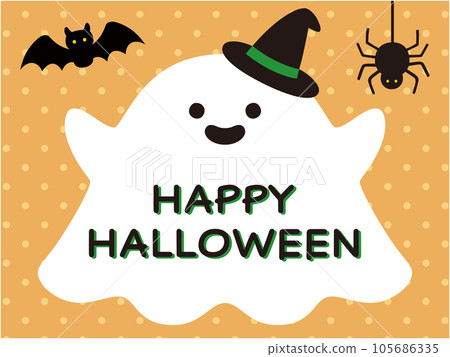 Cute ghost frame for Halloween 105686335