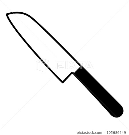 Illustration of kitchen knife 105686349