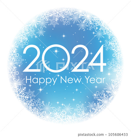 2024 New Year circular symbol 105686433