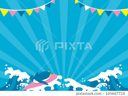 Summer landscape background illustration 105687728