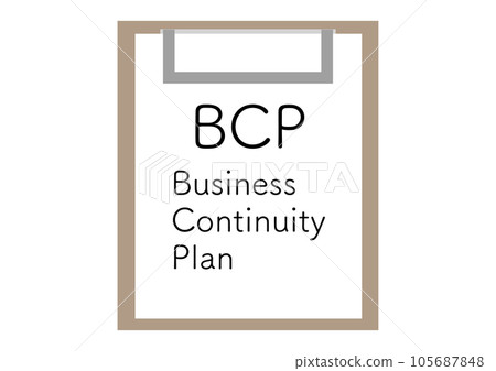 Business Continuity Plan, BCP, Business Continuity Plan sandwiched between clipboards 105687848