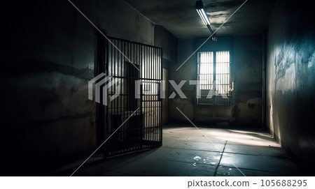監獄牢房、逮捕、監禁、牢房圖像（生成 AI） 105688295