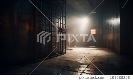 Image of prison cell, arrest, imprisonment, cell (Generative AI) 105688298