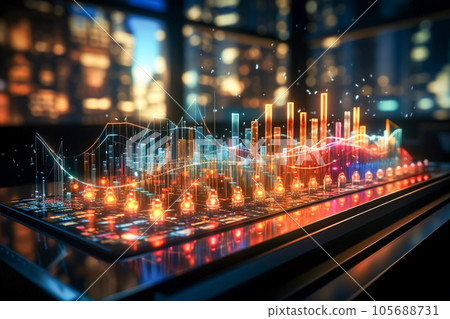 How a lot of data looks in different colors Generative AI 105688731