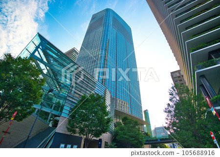 Scenery of skyscrapers such as Toranomon Hills Mori Tower, Tokyo redevelopment complex Scenery of skyscrapers such as Toranomon Hills Mori Tower, Tokyo redevelopment complex 105688916