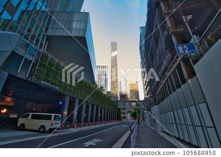 Scenery of skyscrapers such as Toranomon Hills Mori Tower, Tokyo redevelopment complex 105688958