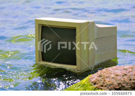 concept of computer technology and ocean concept of computer technology and ocean 105688973