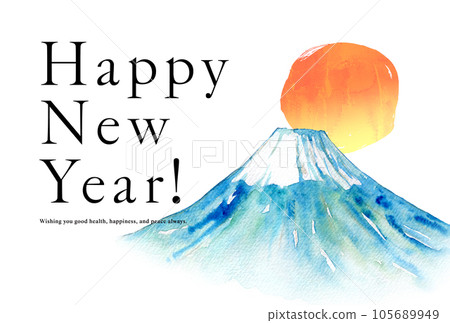 New Year's card material Mt. Fuji New Year 105689949