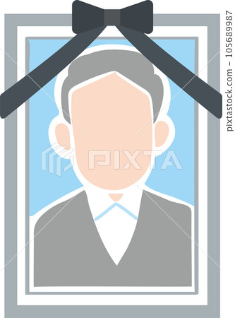 葬禮相關插圖_死者_老人形象 105689987