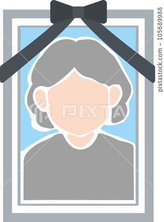 Funeral-related illustrations _ deceased _ elderly woman image 105689988