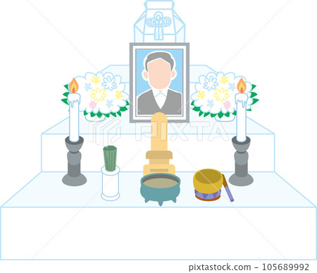 Funeral-related illustrations _ back altar 105689992