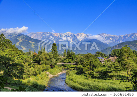 Midsummer early morning Oide Park and Shirouma Sanzan 105691496