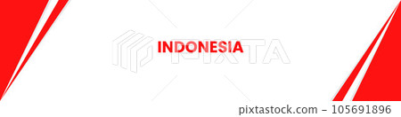 Abstract banner design with color of indonesian flag Abstract banner design with color of indonesian flag 105691896