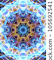 Geometric pattern like a kaleidoscope _ back material 105692541