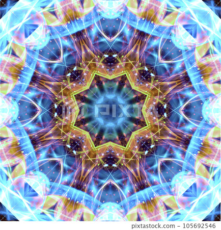 Geometric pattern like a kaleidoscope _ back material 105692546