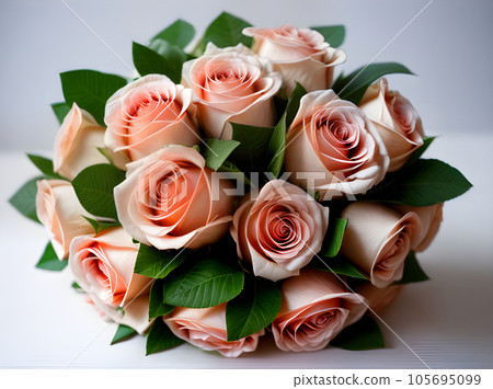 Realistic bouquet: closeup focus detailed quality HDR 105695099