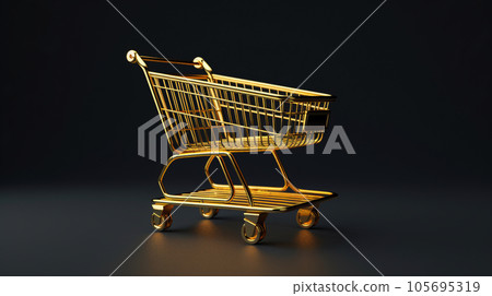 miniature grocery cart close up, offers, promotions, sale concept. 105695319