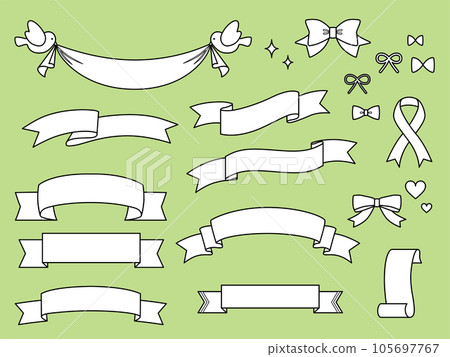set of simple ribbons set of simple ribbons 105697767