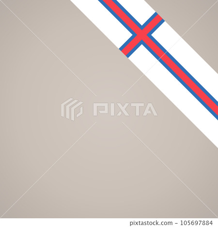 Corner ribbon flag of Faroe Islands Corner ribbon flag of Faroe Islands 105697884