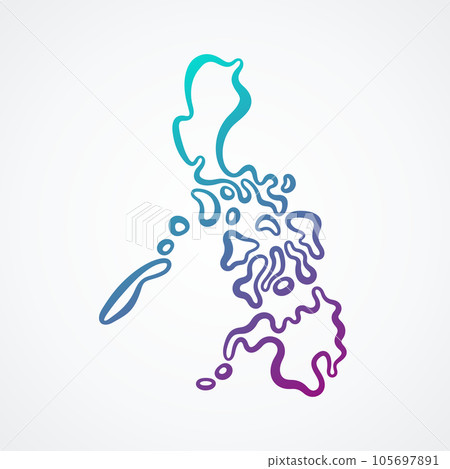 Philippines - Outline Map Philippines - Outline Map 105697891