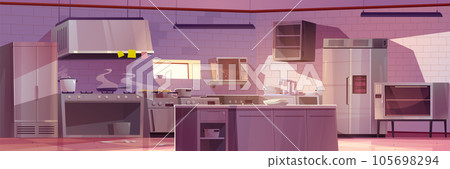 Restaurant kitchen interior professional equipment Restaurant kitchen interior professional equipment 105698294