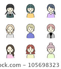 girl simple illustration icon 105698323
