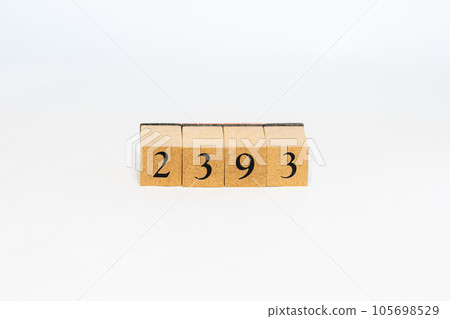 Wood block number 2393 - Stock Photo [105698529] - PIXTA