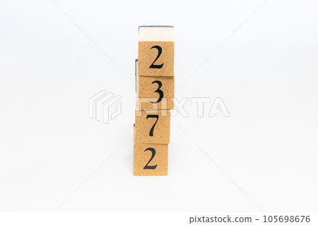 Wooden block number 2372 Wooden block number 2372 105698676