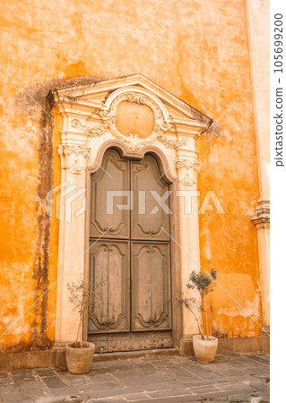 Pisa, Italy - March 18, 2023: Facade of the Church of Santa Apollonia Pisa, Italy - March 18, 2023: Facade of the Church of Santa Apollonia 105699200