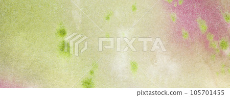 Abstract art background light purple and green colors. Watercolor painting on canvas with olive stains. 105701455