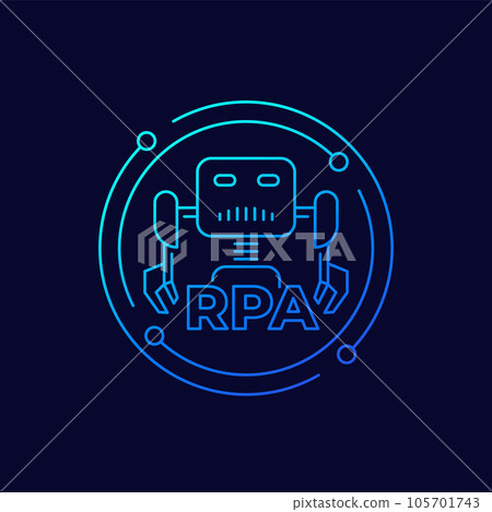 RPA bot icon, Robotic process automation RPA bot icon, Robotic process automation 105701743
