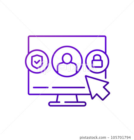 account security line icon, vector 105701794