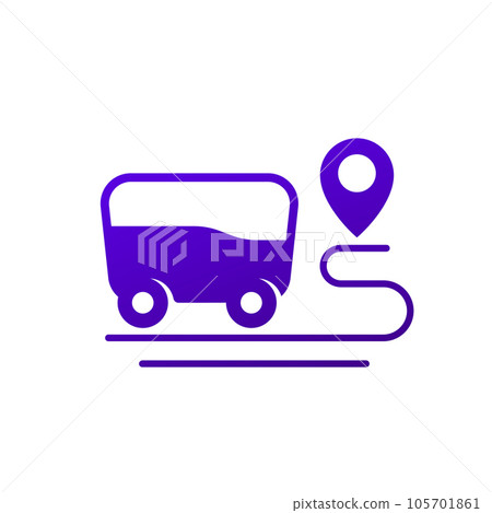 delivery robot on the way icon 105701861