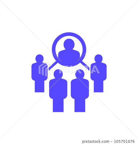 Coordinating people, coordinator icon, vector 105701876