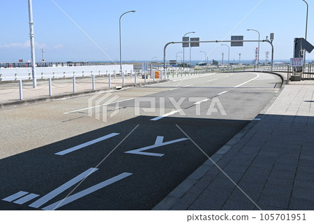 Bus stop at Kansai International Airport Bus stop at Kansai International Airport 105701951