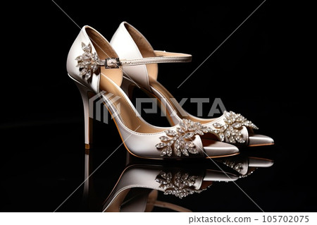 Simple discount bridal shoes