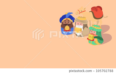 Three wise men cartoon vector Three wise men cartoon vector 105702788