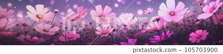 A lot of cosmos banners - Stock Illustration [105703900] - PIXTA