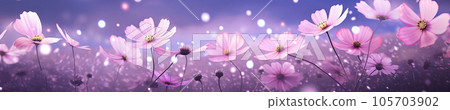 A lot of cosmos banners - Stock Illustration [105703902] - PIXTA