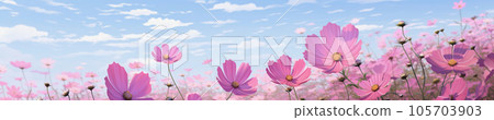 A lot of cosmos banners - Stock Illustration [105703903] - PIXTA