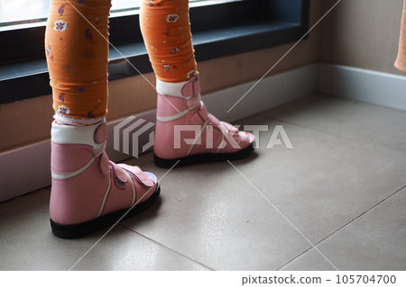 Child cerebral palsy disability, legs orthosis. 105704700