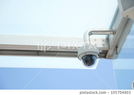 CCTV security camera operating outdoor CCTV security camera operating outdoor 105704803