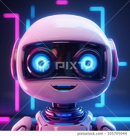 Retro Futuristic Robot Character Retro Futuristic Robot Character 105705044