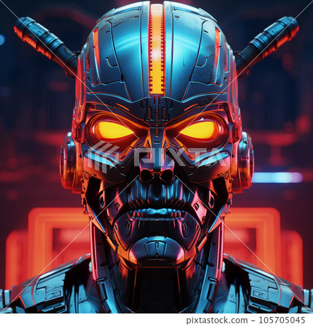 Retro Futuristic Robot Character Retro Futuristic Robot Character 105705045
