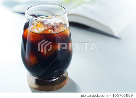 coffee break with iced coffee coffee break with iced coffee 105705099