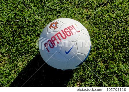 Closed up with Portugal Football or Soccer ball Closed up with Portugal Football or Soccer ball 105705138