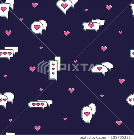 Seamless pattern background with pixelated comic speech bubble chats Vector 105705221