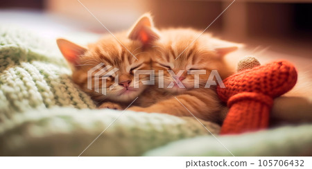 exhibiting their nurturing and protective instincts, reminding us of the tender and caring nature of cats on International Cat Day. Generative AI exhibiting their nurturing and protective instincts, reminding us of the tender and caring nature of cats on International Cat Day. Generative AI 105706432