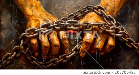 The legacy of slavery, against racial inequality and social justice. Generative AI 105706455