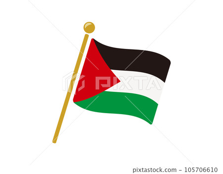 巴勒斯坦國旗圖標矢量圖解 105706610